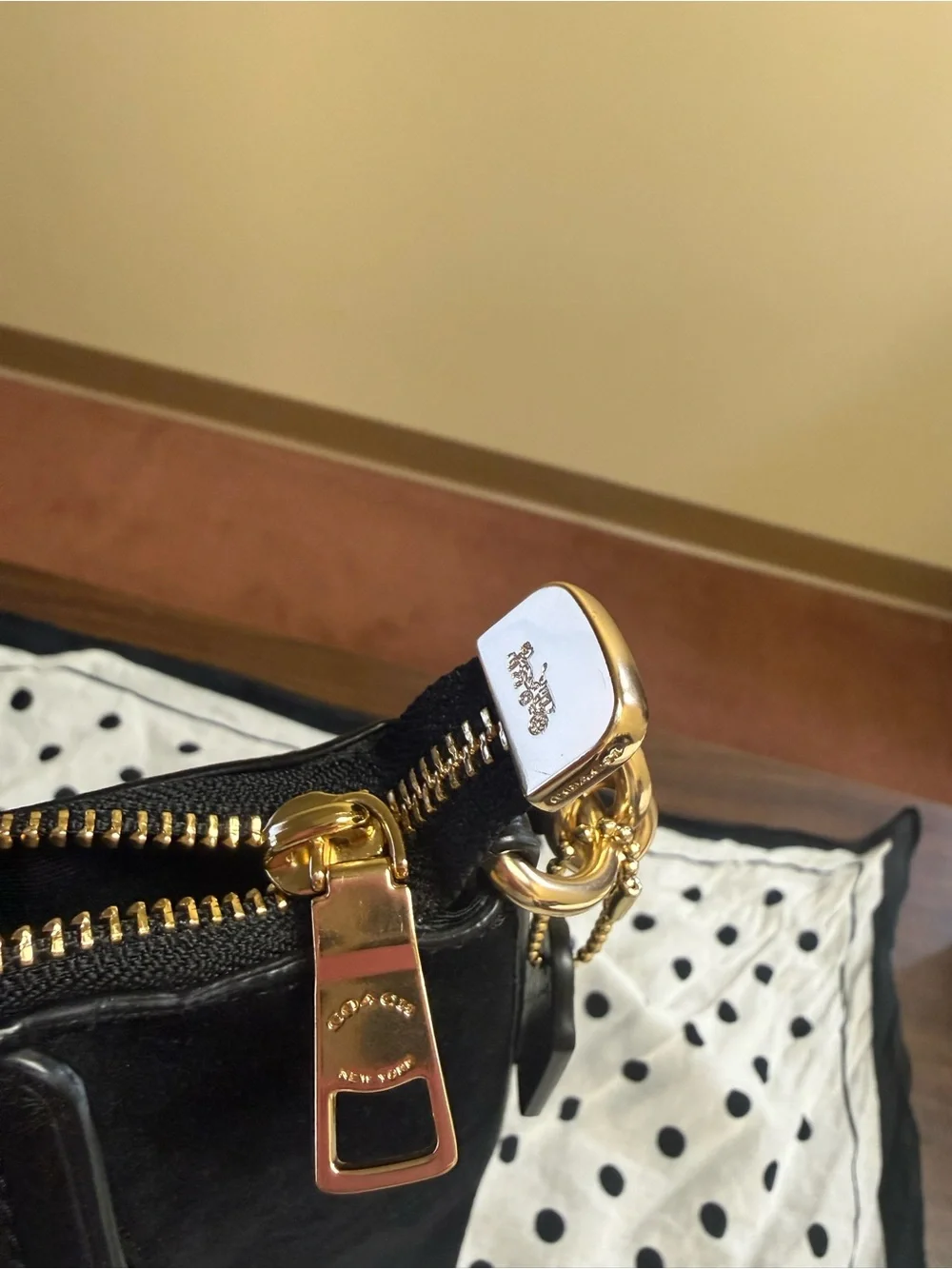 COACH Marlon Hobo Bag Black Pebble Leather Suede Crossbody Handbag F79995
